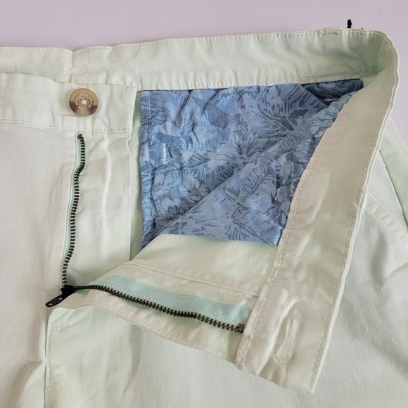Chubbies The Sea Foams Green 5.5" Flat Front Stretch Twill Shorts Sz 34 NEW - Picture 5 of 14